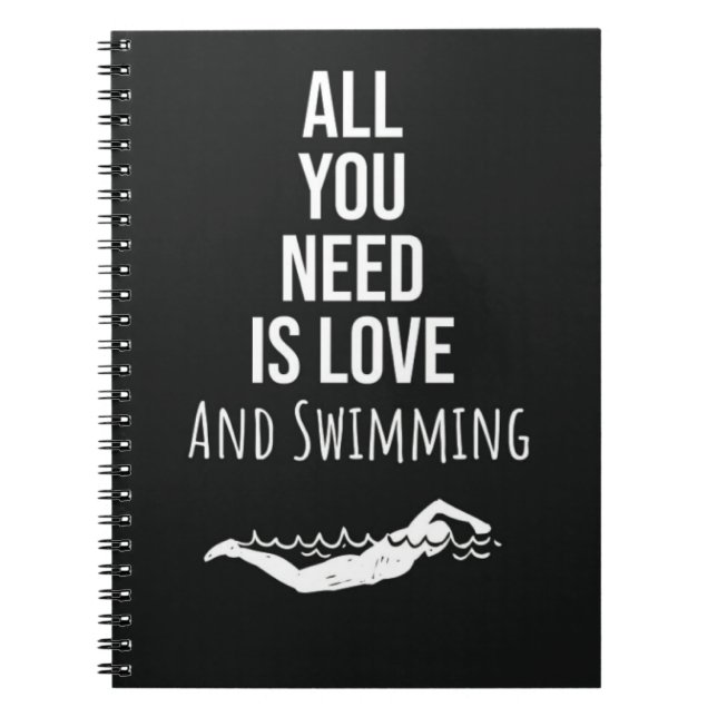 Cuaderno Cute Swimming Gifts Sports Quote Inspirational  (Frente)