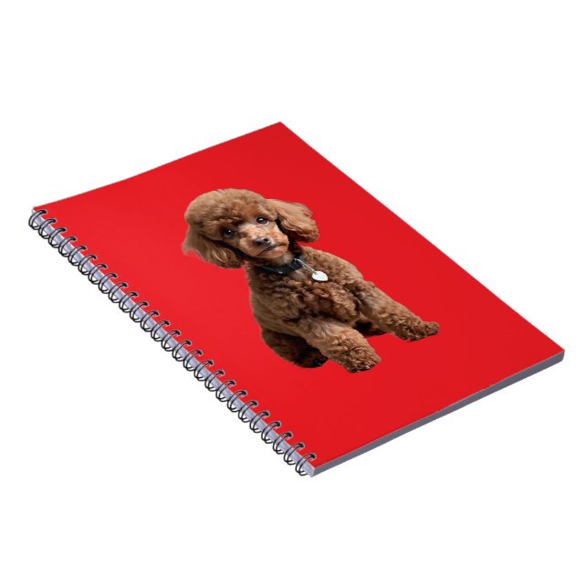 Cuaderno Cute Teacup Poodle Carpeta Roja (Lado Derecho)