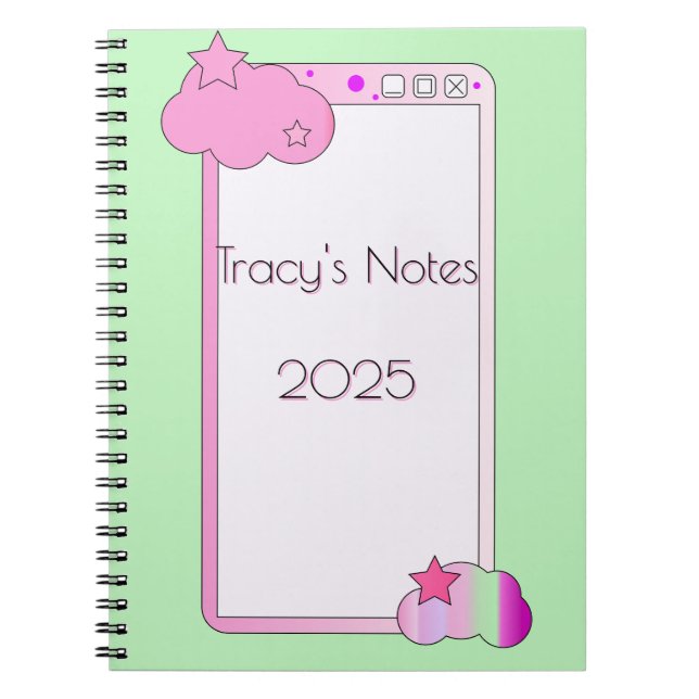 Cuaderno Cute Teléfono Móvil Escuela o Trabajo  (Frente)