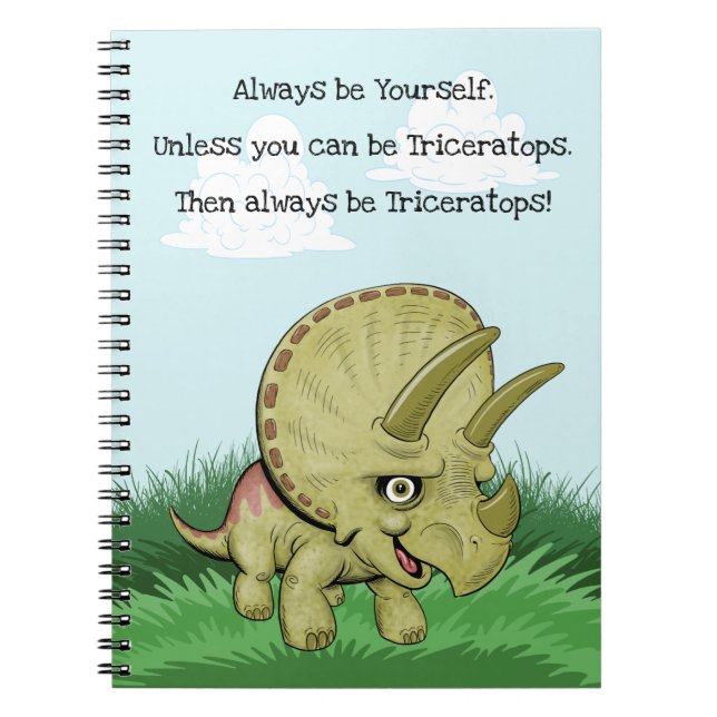 Cuaderno Cute Triceratops Notebook (Frente)