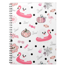 Cuaderno Cute Tropical Halloween Journal – Ghost Flamingo
