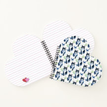 Cute Tuxedo Cat Motif Portátil de espiral modelado
