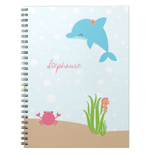 Cuaderno Cute under the Sea chicas portátil personalizado
