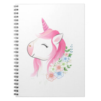 Cuaderno Cute Unicornio de Bebé en Acuarela Personalizado N