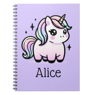 Cuaderno Cute unicornio personalizado para portátiles