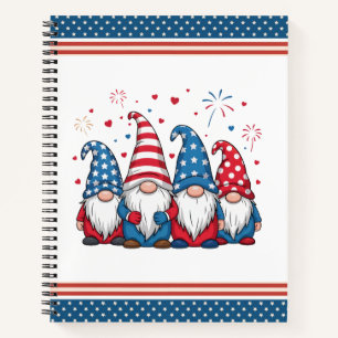 Cuaderno Cute USA Gnomo Americano Dibujos Animados-68123