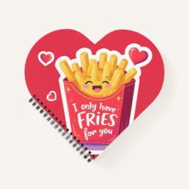 Cuaderno Cute Valentine French Fries Pun
