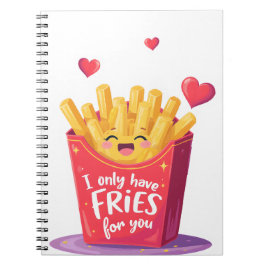 Cuaderno Cute Valentine French Fries Pun