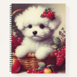 Cuaderno Cute vintage Bichon Frisé Pintura