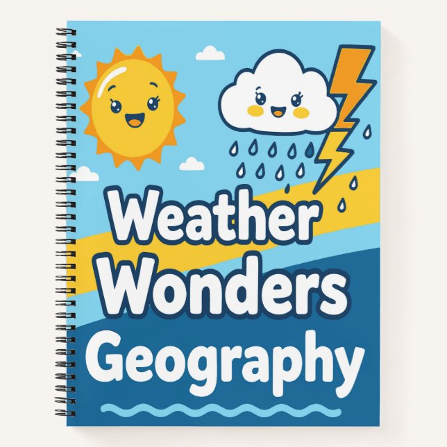 Cuaderno Cute Weather Wonders Geography Personalized (Anverso)
