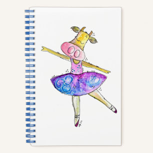 Cuaderno Cute Whimsical Ballerina Cow