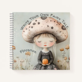 Cuaderno Cute Whimsical Mushroom Fairy Magic Personalizado