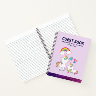 Cuaderno Cute White Unicornio Magical Mama & Baby Guest Boo