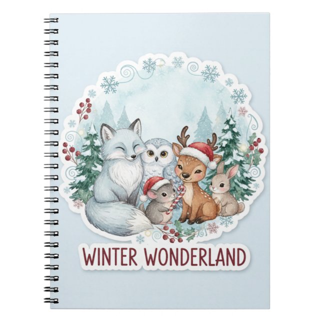 Cuaderno Cute Winter Woodland Animals Journal (Frente)