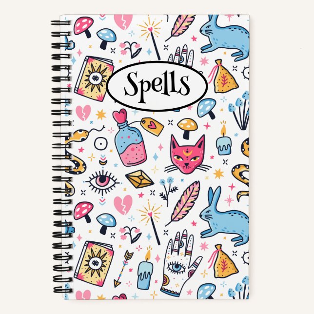 Cuaderno Cute Witchcraft Magical Spels (Anverso)