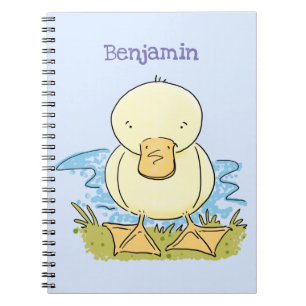 Cuaderno Cute yellow baby duckling cartoon illustration