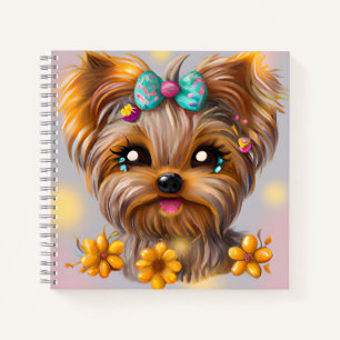 Cuaderno Cute Yorkie Kawaii Puppy