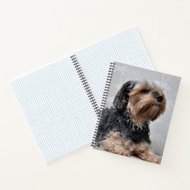 Cuaderno Cute Yorkie Yorkshire Terrier tomando el sol  (Interior)