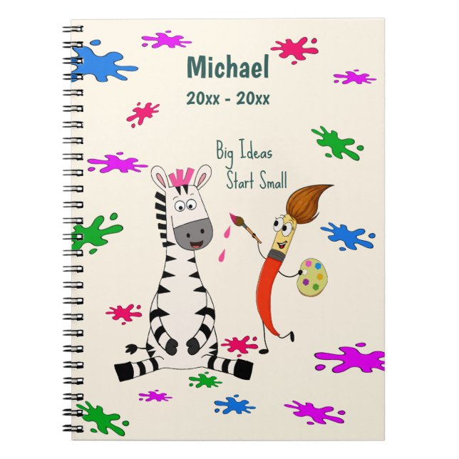 Cuaderno Cute Zebra Preescolar Niños (Frente)