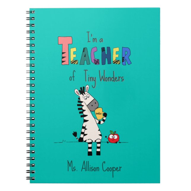 Cuaderno Cute Zebra Teacher  (Frente)