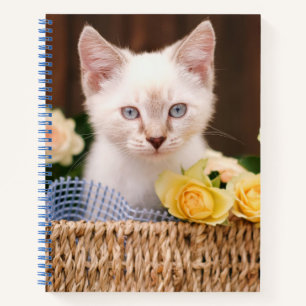Cuaderno Cutest Baby Animals Kitten & Yellow Roses