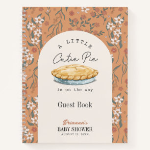 Cuaderno Cutie Pie Floral Chica Baby Shower Guest Book