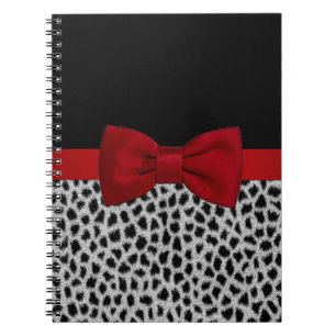 Cuaderno Cutis elegante piel de leopardo blanco y negro