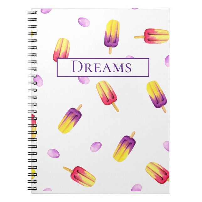 Cuaderno Cuto acuarela Helado Cremas (Frente)