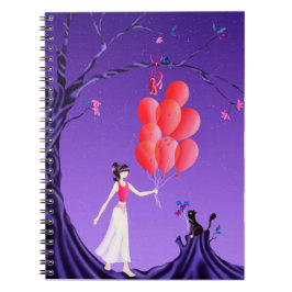 Cuaderno Cuto Ballerina y Cat Night Sky