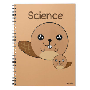 Cuaderno Cuto castor personalizado escuela de Animal Kawaii