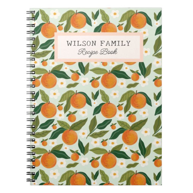 Cuaderno Cuto Citrus Cute Libro de Recetas Familiares Perso (Frente)