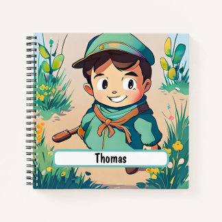 Cuaderno Cuto De Chico Con Un Nombre De Personalizable