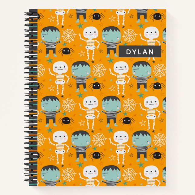 Cuaderno Cuto de los monstruos de Halloween (Anverso)