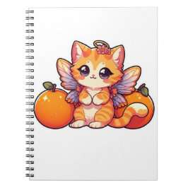 Cuaderno Cuto gato de hadas con naranjas