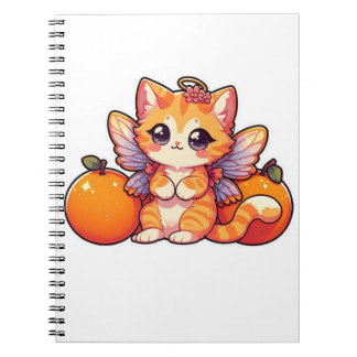Cuaderno Cuto gato de hadas con naranjas