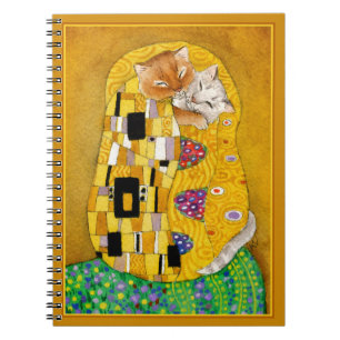 Cuaderno Cuto gracioso Klimt La burla de oro del beso