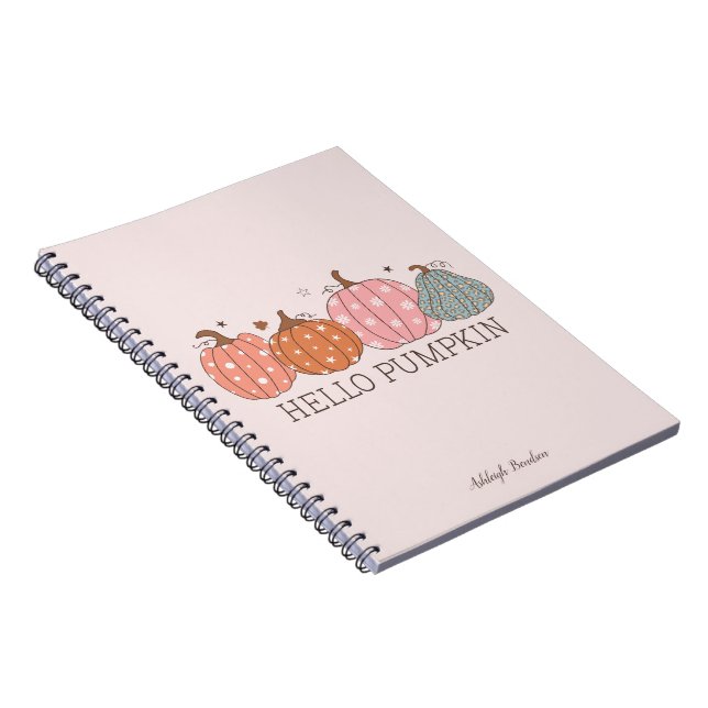 Cuaderno Cuto Hola Calabaza Personalizada (Lado Derecho)