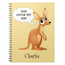 Cuaderno Cuto Kangaroo, nombre personalizado y bloc de nota