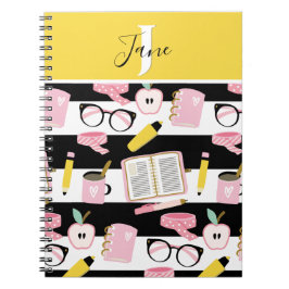 Cuaderno Cuto monograma Chica escolar personalizado