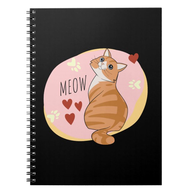 Cuaderno Cuto naranja gato (Frente)
