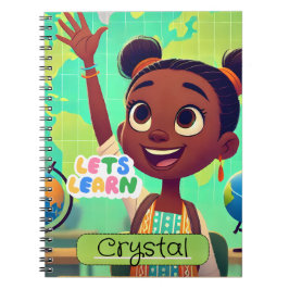 Cuaderno Cuto negro Chica portátil estético espiral para no