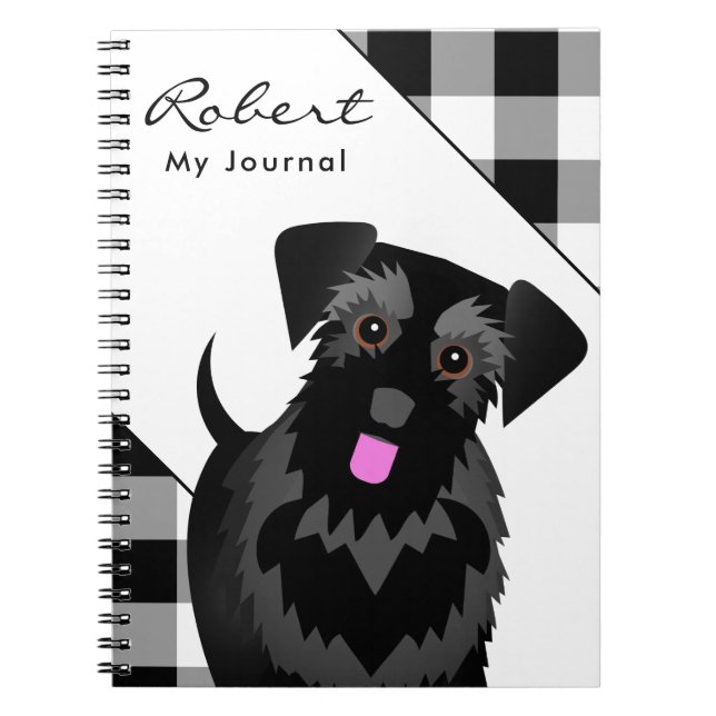 Cuaderno Cuto negro Schnauzer para portátiles (Frente)