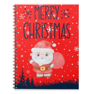 Cuaderno Cuto Pequeño Bloc de notas de Santa Roja
