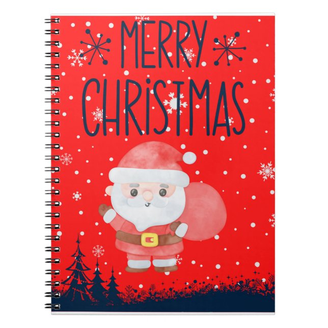 Cuaderno Cuto Pequeño Bloc de notas de Santa Roja (Frente)