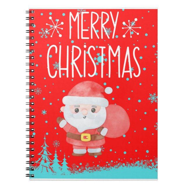 Cuaderno Cuto Pequeño Bloc de notas de Santa Roja (Frente)