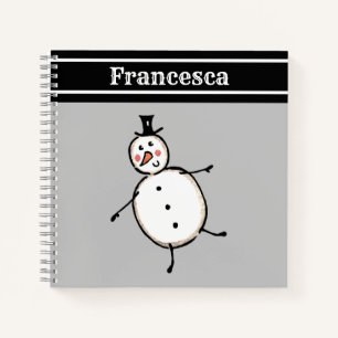 Cuaderno Cuto personalizado personalizado de Navidades Snow