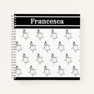 Cuaderno Cuto personalizado personalizado de Navidades Snow