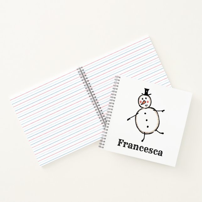 Cuaderno Cuto personalizado personalizado de Navidades Snow (Interior)