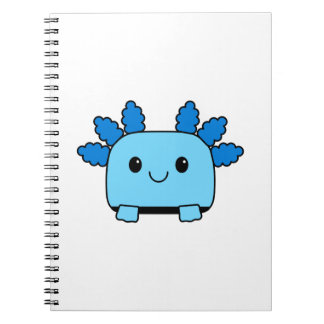 Cuaderno Cuto portátil Axolotl azul plegable