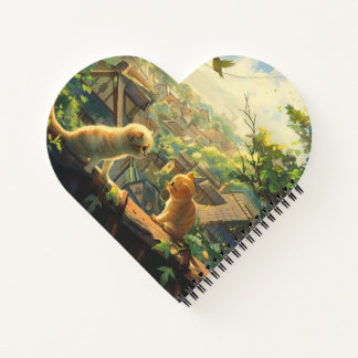 Cuaderno Cuto portátil con dos gatitos